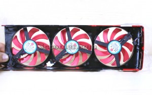 NTK FD7010H12S 12V 0.35A 3 pcs 3/4 Wires 4 Pins Frameless VGA Fan with a black cover for ATI HD7990
