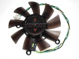 Vga cooling fan with 4 mounting-holes 43*43*43*43mm diameter 73mm gray & transparent 9 blades