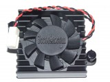 5V 2 Wires 2 pins Dahua DVR fan Hardhisk cooler with black heatsink 45*45*13mm