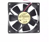ADDA 8025 8CM AD0824HS-A70GL 24V 0.16A 2 Wires Cooler Fan