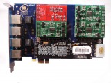AEX410 PCIe Interface 4 (1fxo and 3fxs) Port Analog Asterisk Card With VPMADT032 EC For PBX VoIP
