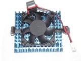 50MM 5010 AVC D5010T12L 12V 0.15A 2 Wires 2 Pins CPU Cooling with Blue heatsink