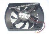 Cooler Master FY08015M12LAA 12V 0.45A 2 Wires Cooler Fan with a Black Cover
