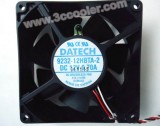 DATECH 9232 9CM 9232-12HBTA-A 12V 0.7A 3 Wires Cooler Fan