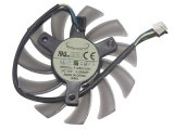 EVERFLOW 8010 T128010SH 12V 0.25A 4 wires 4 pins brown & transparent frameless vga fan graphics card cooler