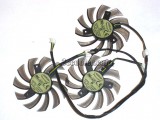 EVERFLOW 8010 T128010SU 12V 0.35A 4 wires 4 pins brown & transparent frameless vga fan 3 pcs /group graphics card cooler