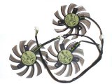EVERFLOW 8010 T128010SU 12V 0.35A 4 wires 4 pins brown & transparent frameless vga fan 3 pcs /group graphics card cooler