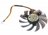 EVERFLOW T127010SL 12V 0.18A 3 wires 3 pins 11 baldes brown & transparent frameless vga fan graphics card cooler