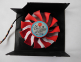 NTK FD8015U12S 12V 0.5A 4 Wires Cooler Fan with Black Cover Replacement XFX RADEON HD 6950