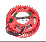 FirstD FD9238U12D 12V 1.2A 4 wires 4 pins ATI HD5970 HD5850 HD5870 HD4890 VGA fan,red circular graphics card cooler