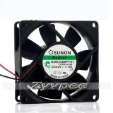 Zyvpee KDE2408PTV1 80x25mm 24V 1.7W 2 wires 8CM case fan for RTU