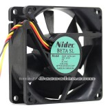 NIDEC 8CM 8025 D08T-24PM Q3B 24V 0.13A 3 Wires Cooling fan