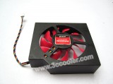 NTK FD8015U12S 12V 0.5A 4 Wires Cooler Fan with Black Cover Replacement XFX RADEON HD 6950