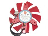 NTK FD8015U12S 12V 0.5A 4 wires 4 pins red frameless vga fan HD7750 HD7770 graphics card cooler