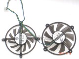 Power Logic PLA08015B12HH PLB07010D12M 2 pcs / group 4 wires 4 pins vga fan graphics card cooler