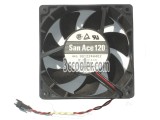 SANYO 12025 12CM 9G1224H402 24V 0.17A 2 Wires 2 Pins Case Fan