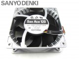 SANYO DENKI 120x38mm 9SG1224P1G06 24V 2.0A 4 Wires 4 Pins PWM Axial Fan For Mobile Station
