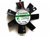 SUNON 125010VX-A 11.MS.B3535.X.GN 12V 2.3W 2 Wires Frameless VGA Cooling Fan