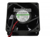 SUNON 6025 6CM KDE2406PTVX 13.MS.A.GN 24V 1.9W 2 Wiers 2 Pins Case Fan