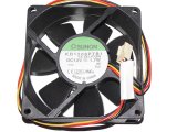 SUNON KD1208PTB1 13.(2).F.GN 12V 1.7W 3 Wires 3 Pins 8CM Case cpu cooler fan 80*25mm