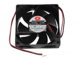SUPERRED 8025 8CM CHA8024EBN-O-R 24V 0.24A 2 Wires 2 Pins Case Fan