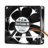 Sanyo 8025 8CM 9A0812E401 12V 0.24A 3 Wires Cooler Fan