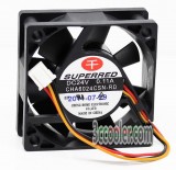 Superred 6CM 6025 CHA6024CSN-RD 24V 0.11A 3 Wires 3 Pins Case Fan for FUNAC