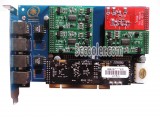 TDM410/TDM410P 4 (3FXS+1FXO) Port HQ-PCB PCI Analog Asterisk Card With VPMADT032 EC For PBX VoIP