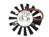 VGA Cooling T&T 7010HH12C -NFC 12V 0.39A 3 WIres 15 Blades Video FAN