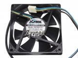 Xfan 8025 RDD8025S1 12V 0.4A 4 wires 4 pins case fan,8cm cpu cooler