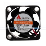 Y.S TECH 25MM 2510 FD122510LB-N 12VDC 0.06A 2 Wires Cooler Fan