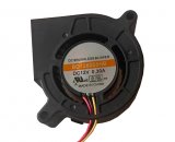 Y.S.Tech BD126025HB 12V 0.3A 29.5dBA 3Wire DC Blower Cooling Fan 60x25mm