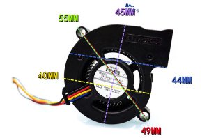 NMB 4520 Turbine Fan 04520GA-12N-AU 12V  0.24A 4 Wires PWM Blower