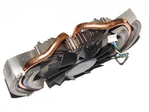 Copper Heatsink Fan Radiator With 2 Pipe for 100W High Power LED  Projector Lamp