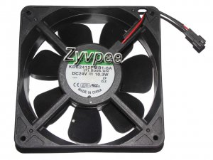 SUNON 120x38mm KDE2412PMB1-6A 24V 10.3W 2 Wires 2 Pins Case Fan Server Fan