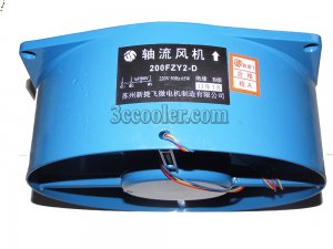 200FZY2-D Class B 220V ~ 50Hz 65W metal-frame 3 wires AC axial fan For cabinet room inverter