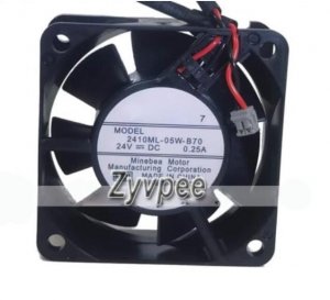 6CM 2410ML-05W-B70 24V 60mm 0.25A 2Wire ATV61/ATV71 7.5KW Inverter Fan 60x60x25mm