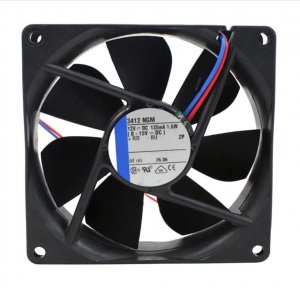 ebmPAPST 3412NGM 135mA 1.6W 2-Wires 9225 Cooling Fan 92x25mm