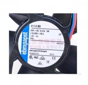 Ebmpapst 4114NU DC24V 5W 2 Wires IP68 Metal DC Axial Cooling Fan 120x38mm