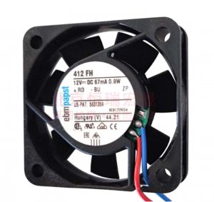 Zyvpee 40mm 412FH 12V 0.8W 2 Wires Silent Cooling Fan 40x40x10mm