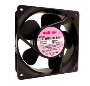 NMB 12038 4715MS-10T-B50 AC100V Al Frame 1 Phase 2 Pins Axial Fan