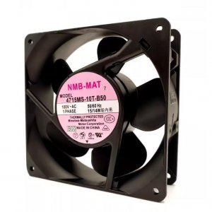 NMB 12038 4715MS-10T-B50 AC100V Al Frame 1 Phase 2 Pins Axial Fan