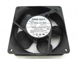 120x38mm NMB 4715MS-12T-B50 AC115V 50/60Hz 1 Phase 2 Pins Axial Fan