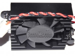 5V 2 Wires 2 pins Dahua DVR fan Hardhisk cooler with black heatsink 45*45*13mm
