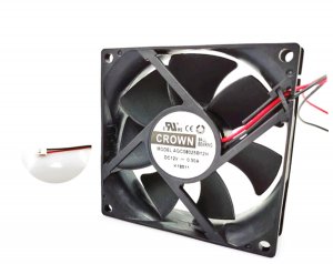 Crown 80mm 8025 AGC08025B12H 12V 0.3A 2 Wires 2 Pins 8CM Case Fan