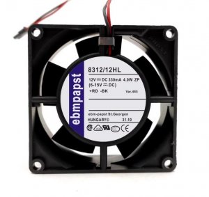 Ebm 8CM 8312/12HL 12V 4.0W 2 Wires 80mm converter cooling fan 80x32mm