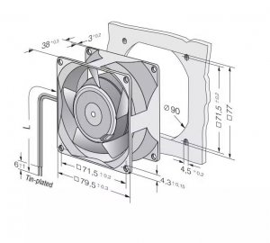 ebmPAPST 8506N AC115V 135/115mA 12/11W 2-Wire 8cm All-Metal Axial Cooling Fan 80x80x38mm