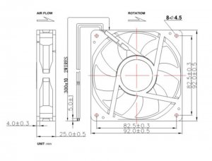 92MM SJ9225LD2 24V 0.15A 2 Wires 9Cm Inverter Cooling Fan 92x25mm