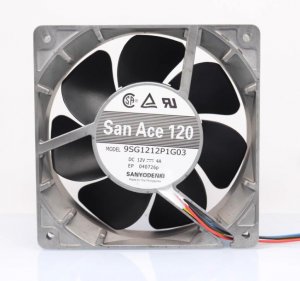 Sanyo 9SG1212P1G03 12V 4A 4 Wires Aluminum Alloy Violent Fan Axial Cooling Fan 120x38mm