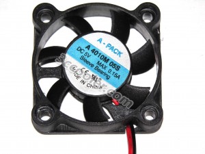 A-Pack 4010 A4010M05S 5V 0.15A 2 Wires 2 Pins DC 40mm Cooling fan